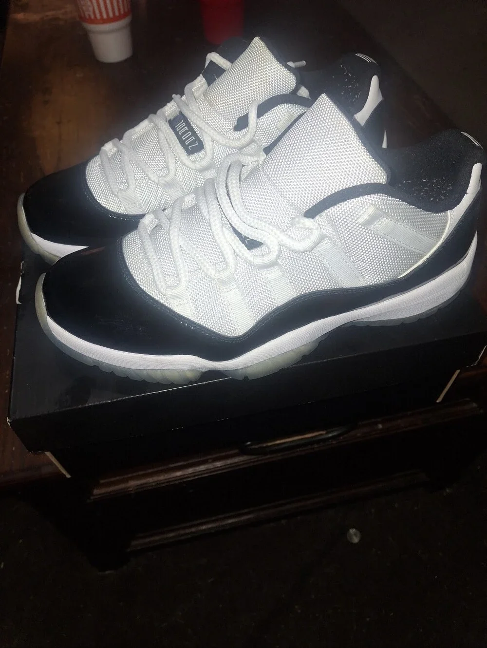 Jordan Low Top Sneakers in White and Black